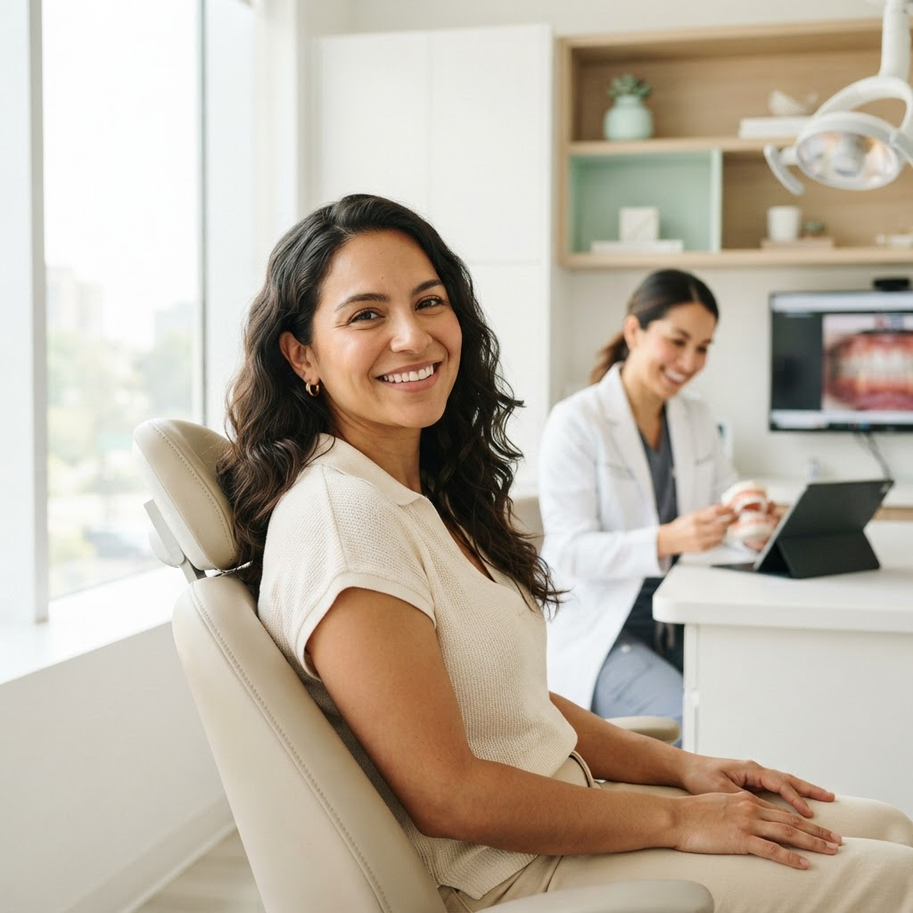 Profesional de salud en clínica moderna